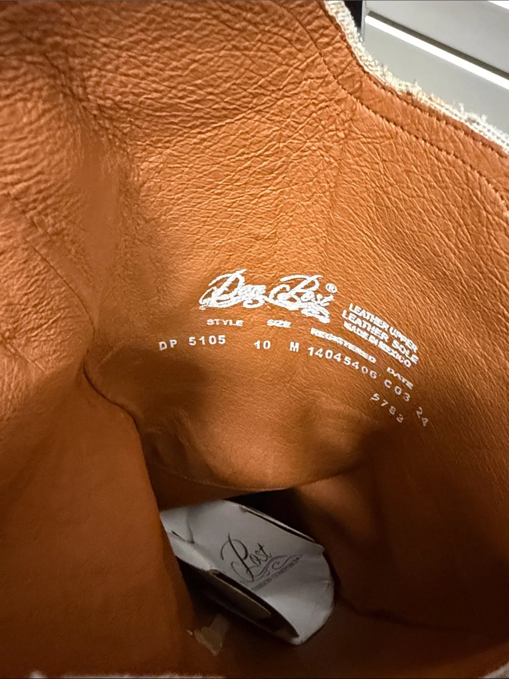 dingo Tan Leather Cowboy Boots
